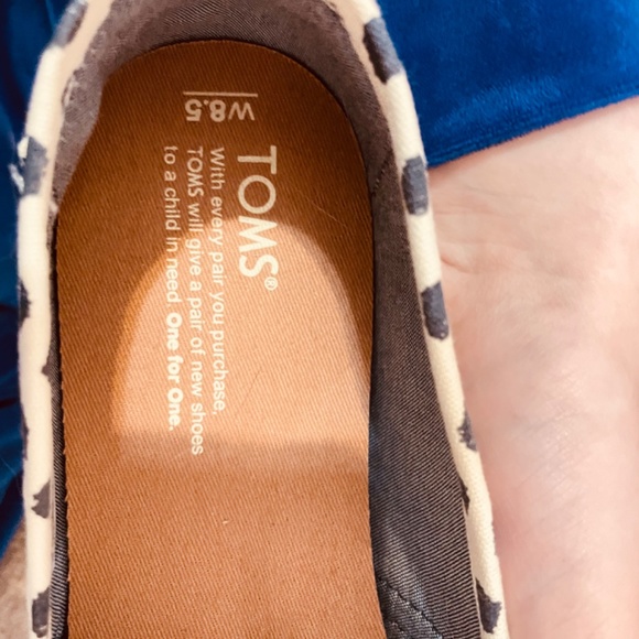 Toms Cream and black white polka dot beige size 8.5 womens new with tags NWT - Picture 6 of 6